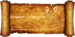Hammer Izabella névjegykártya